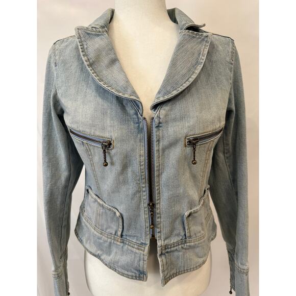 Vintage Newport News Jeanology Denim Jacket - Picture 1 of 4